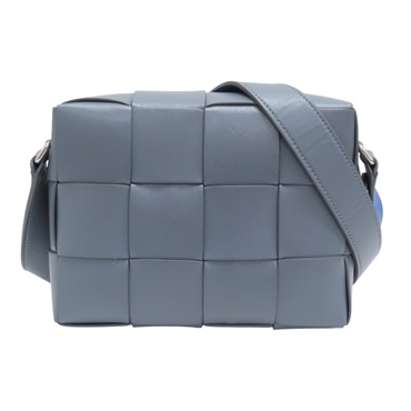 灰色/藍色 牛皮 Cassette 相機包 肩背包 730027【BOTTEGA VENETA 寶緹嘉】 730027