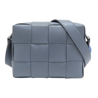 灰色/藍色 牛皮 Cassette 相機包 肩背包 730027【BOTTEGA VENETA 寶緹嘉】 730027