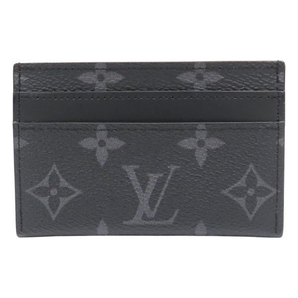黑色 原花 Eclipse 帆布 Double Card Holder 卡夾 M62170【LOUIS VUITTON LV 路易威登】 M62170