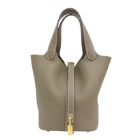 大象灰 TC牛皮 Picotin Lock 18 手提包 K刻 金扣【HERMES 愛馬仕】