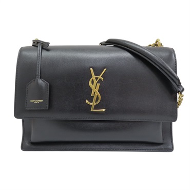 黑色牛皮 Sunset Medium 肩背包 [SAINT LAURENT YSL 聖羅蘭] 498779