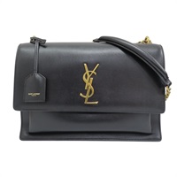 黑色牛皮 Sunset Medium 肩背包 [SAINT LAURENT YSL 聖羅蘭] 498779
