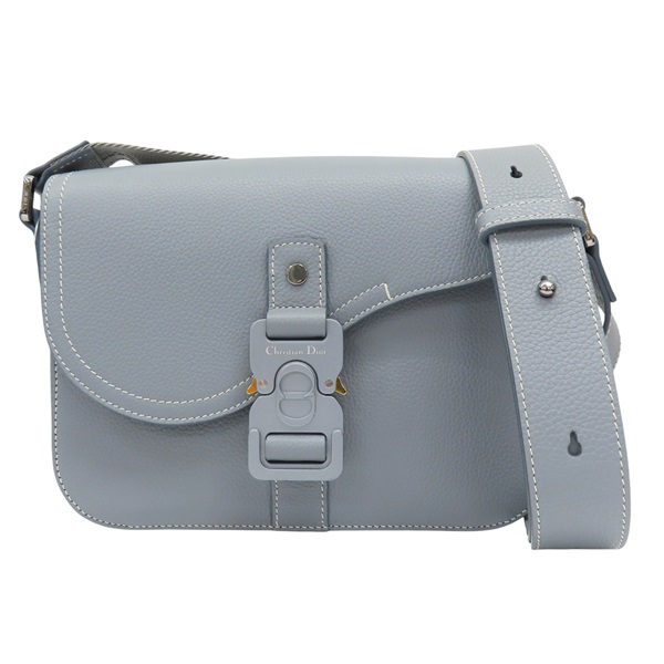 藍灰色 牛皮 中型 Saddle 肩背包【Dior 迪奧】