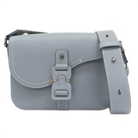 藍灰色 牛皮 中型 Saddle 肩背包【Dior 迪奧】