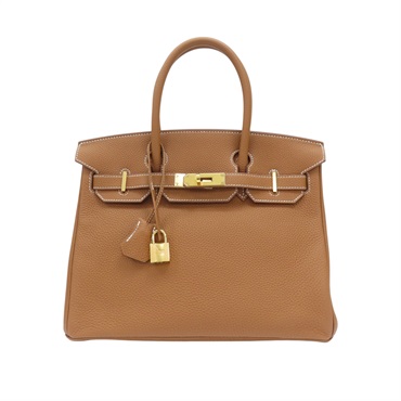 金棕色 Togo牛皮 Birkin 30 柏金包 手提包 D刻 金扣【HERMES 愛馬仕】