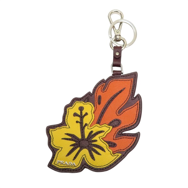 棕色牛皮 樹葉 吊飾 2TL263【PRADA 普拉達】 2TL263