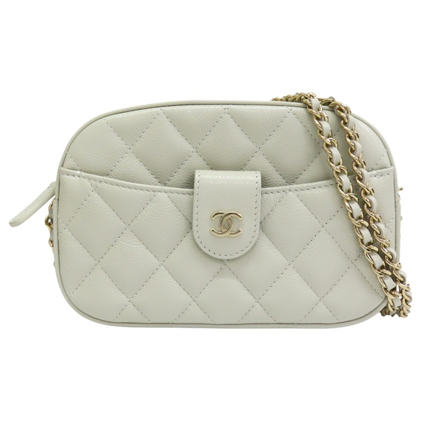 白色牛皮 24S 相機包 肩背包 AP3998 [CHANEL 香奈兒] AP3998