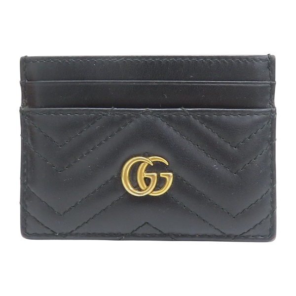 黑色 皮革 GG Marmont 名片夾 卡夾 443127【GUCCI 古馳】 443127