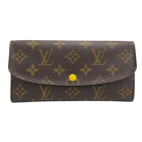 棕色/黃色 原花帆布 扣式 信封長夾 M82920【LOUIS VUITTON LV 路易威登】 M82920