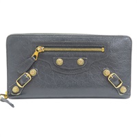 深灰色 山羊皮 拉鏈長夾 253053【BALENCIAGA 巴黎世家】 253053