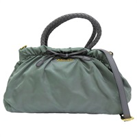 綠色 尼龍帆布 两用包【PRADA 普拉達】