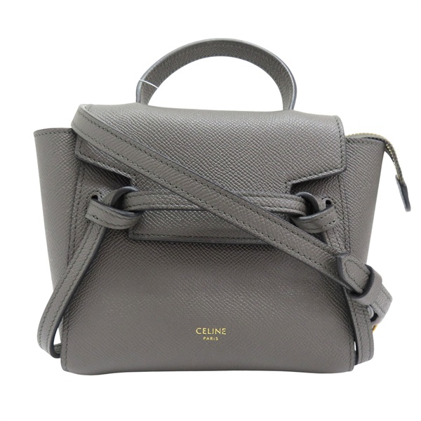 灰色 牛皮 Belt Pico 肩背包【CELINE 賽琳】