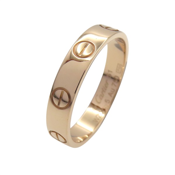 18K玫瑰金 Mini Love 戒指 51【Cartier 卡地亞】