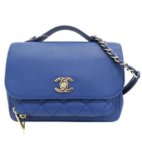 藍色 荔枝紋牛皮 Business Affinity 肩背包【CHANEL 香奈兒】 A93607