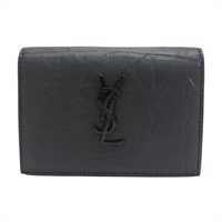 黑色牛皮 扣式 名片夾 #TGN529887【SAINT LAURENT YSL 聖羅蘭】 #TGN529887