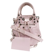 粉色 山羊皮 Mini Pompon 两用包【BALENCIAGA 巴黎世家】 246438