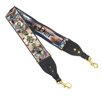 多色 花紋 編織 肩背帶【Dior 迪奧】