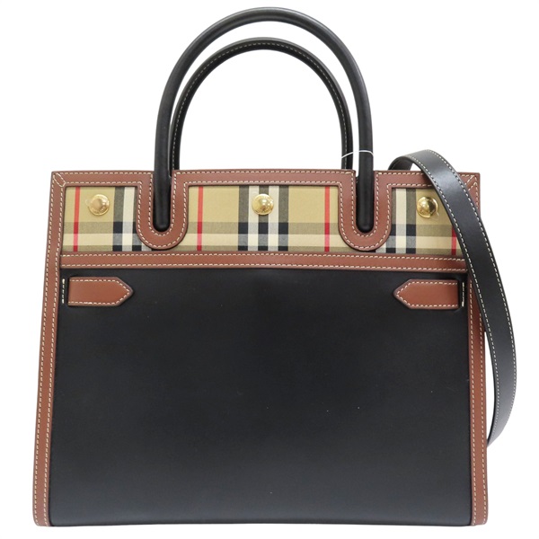 黑色 牛皮 Title 两用包【BURBERRY 巴寶莉】 8025269