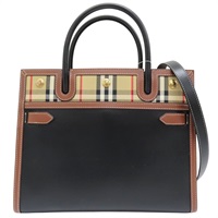 黑色 牛皮 Title 两用包【BURBERRY 巴寶莉】 8025269