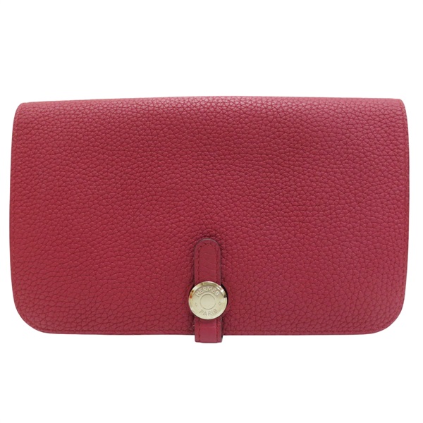 紅色 牛皮 Dogon Wallet 長夾 A刻【HERMES 愛馬仕】