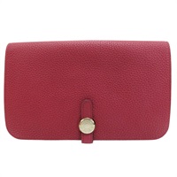 紅色 牛皮 Dogon Wallet 長夾 A刻【HERMES 愛馬仕】