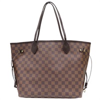 棕色 棋盤格帆布 Neverfull MM 托特包【LOUIS VUITTON LV 路易威登】 N51105