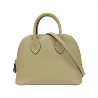 風衣灰 Evercolor牛革 Bolide 1923 Mini 柏莉包 兩用包 K刻 金扣【HERMES 愛馬仕】