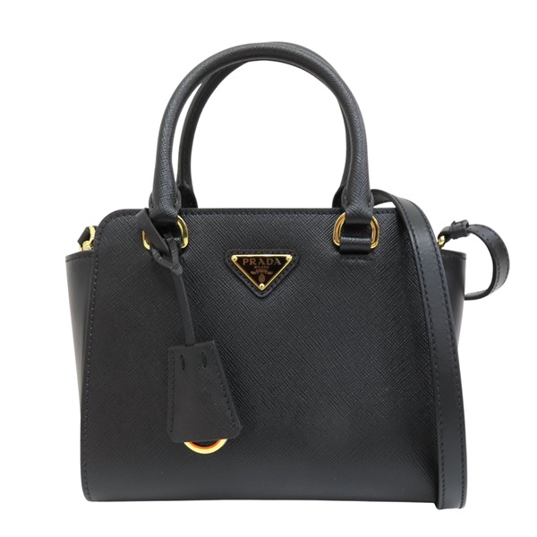 黑色牛皮 Galleria 兩用包【PRADA 普拉達】