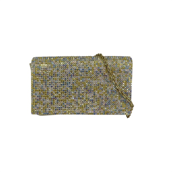 香檳金 牛皮 水鑽 肩背包【RENE CAOVILLA 芮妮喬薇拉】