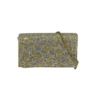 香檳金 牛皮 水鑽 肩背包【RENE CAOVILLA 芮妮喬薇拉】