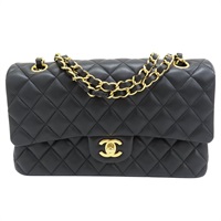 黑色 羊皮 coco25 鍊帶 肩背包 金扣【CHANEL 香奈兒】 A01112