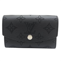 黑色 壓紋皮革 victorine 扣式 零錢包【LOUIS VUITTON LV 路易威登】 M64049