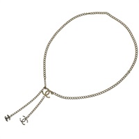 黑色漆面 雙C 金色金屬 腰鍊【CHANEL 香奈兒】