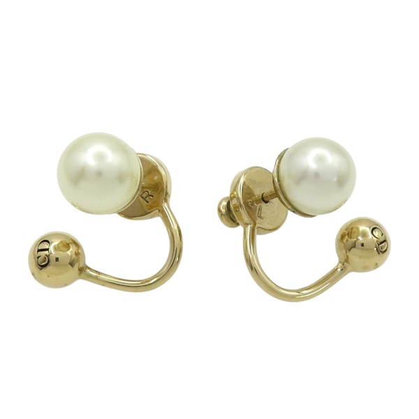 珍珠 金球 耳環【Dior 迪奧】