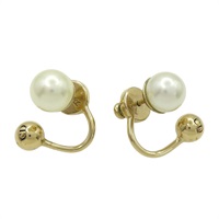 珍珠 金球 耳環【Dior 迪奧】