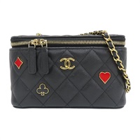 黑色 荔枝紋牛皮 肩背包 [CHANEL 香奈兒] AP3079