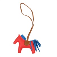 粉/藍色  Milo羊皮 Rodeo PM 小馬 吊飾 Y刻【HERMES 愛馬仕】