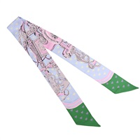紫色 多色 絲質 絲巾 Brides de Gala Love Twilly【HERMES 愛馬仕】