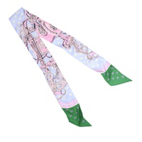 紫色 多色 絲質 絲巾 Brides de Gala LOVE Twilly【HERMES 愛馬仕】