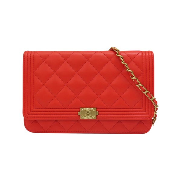 橘色 羊皮 BOY WOC 肩背包【CHANEL 香奈兒】