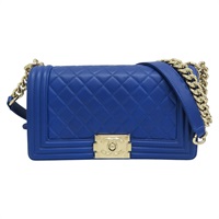 藍色羊皮 Boy25cm 肩背包 A67086 [CHANEL 香奈兒] A67086