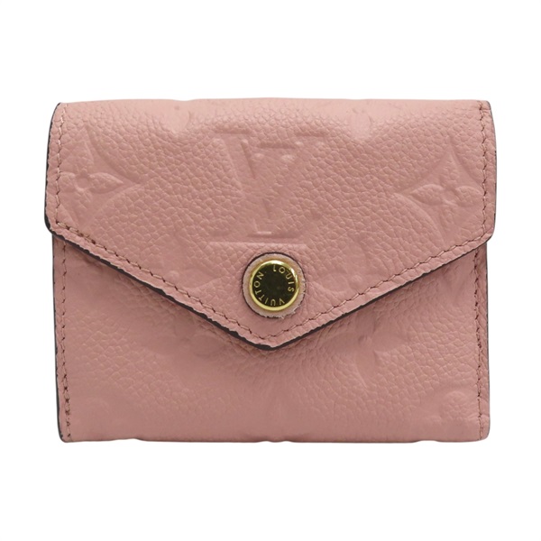 粉色 原花 牛皮 壓紋 Zoe 三折短夾 M62936【LOUIS VUITTON LV 路易威登】 M62936