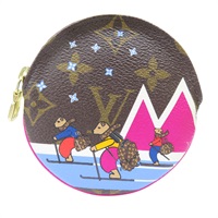 棕色 原花帆布 滑雪小熊 拉鍊零錢包 M63331【LOUIS VUITTON LV 路易威登】 M63331