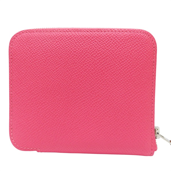 杜鵑粉 Epsom牛皮 Silk in Compact 絲巾短夾 C刻【HERMES 愛馬仕】