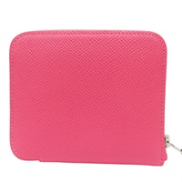 杜鵑粉 Epsom牛皮 Silk in Compact 絲巾短夾 C刻【HERMES 愛馬仕】