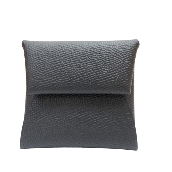 黑色 Epsom牛皮 Bastia 扣式零錢包 U刻【HERMES 愛馬仕】