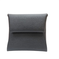 黑色 Epsom牛皮 Bastia 扣式零錢包 U刻【HERMES 愛馬仕】