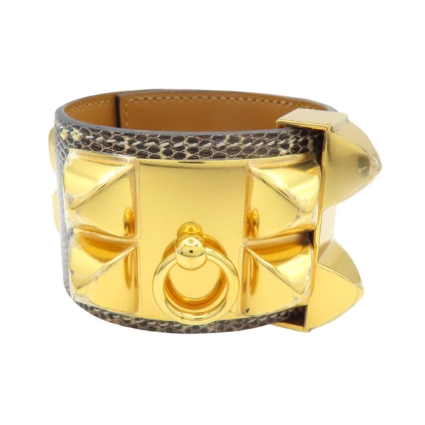 灰/棕色 蜥蜴皮 CDC 手環 X刻 H500255FD1BT2【HERMES 愛馬仕】 H500255FD1BT2