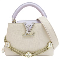 白色 牛皮 Capucines Mini 两用包【LOUIS VUITTON LV 路易威登】 M15117
