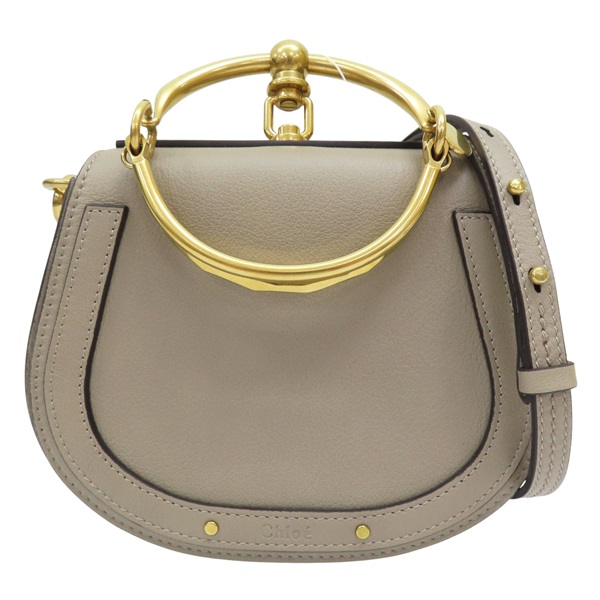 灰色 牛皮 Nile 肩背包【Chloe 克羅伊】